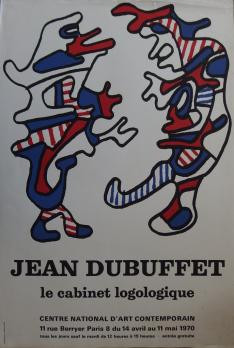 Jean DUBUFFET - Deux personnages, 1970, Affiche lithographique originale 2