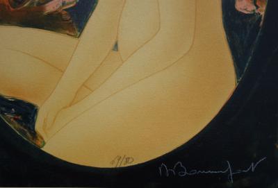 Alain BONNEFOIT - Modèle mélancolique, Lithographie originale signée /80 ex 2