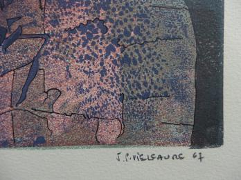 Jean-Pierre VIELFAURE - Pollen au vent du vouloir, 1967, Lithographie originale signée 2