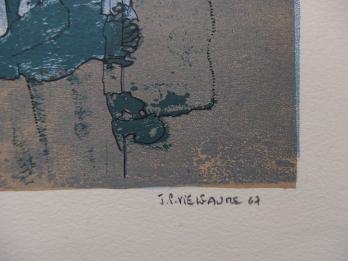 Jean-Pierre VIELFAURE - Vie dans la roche, 1967, Lithographie originale signée 2