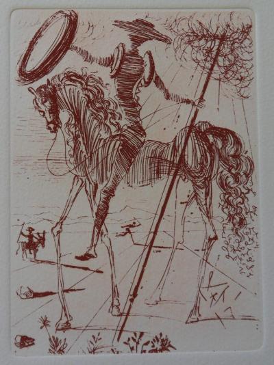 Salvador DALI - Don Quichotte, 1965, Gravure signée 2