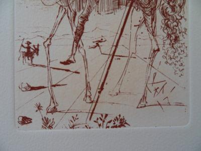 Salvador DALI - Don Quichotte, 1965, Gravure signée 2