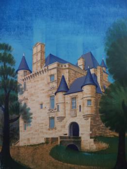 Louis TOFFOLI - Le château de Sedière, Lithographie originale signée 2