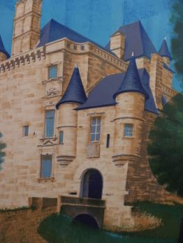 Louis TOFFOLI - Le château de Sedière, Lithographie originale signée 2