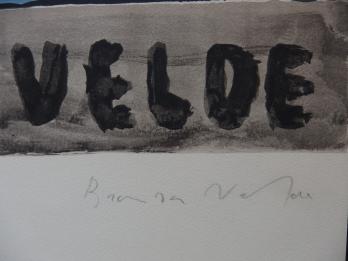 Bram VAN VELDE (1895-1981) - Composition bleue et jaune, Lithographie originale signée 2