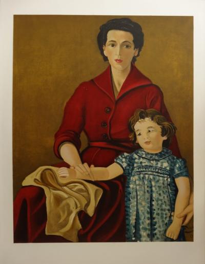André DERAIN (d’après) - Mère et fille, Lithographie signée 2