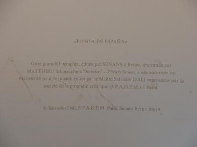 Salvador DALI - Tienta en Espana, Lithographie signée 2