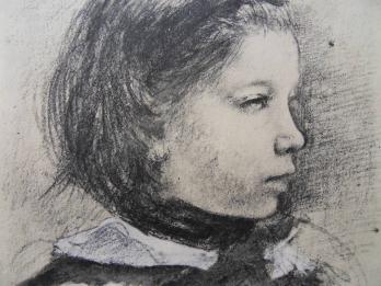 Edgard DEGAS (d’après) - Petite fille attentive, Lithographie 2