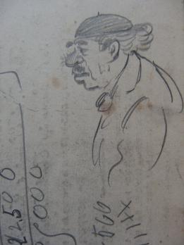 Georges MANZANA-PISSARRO - L’homme de profil, Lot de 2 dessins originaux 2