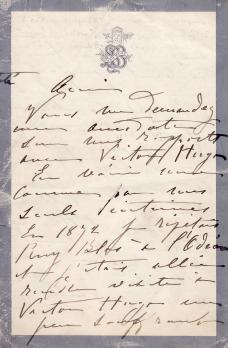 Sarah BERNHARDT - Lettre autographe signée, 1905 2