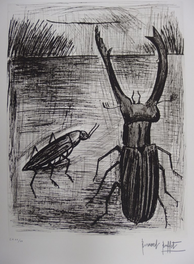 Bernard BUFFET - Lucane et scarabée, Gravure originale signée 2