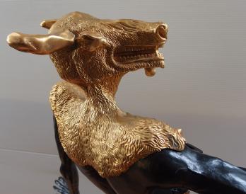 Salavador DALI - Minotaure à tête dorée (grand modèle), Sculpture originale signée 2