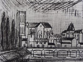 Bernard BUFFET - La Chapelle gothique, Gravure originale signée 2