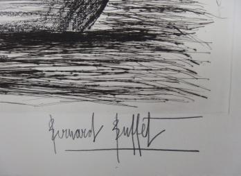Bernard BUFFET - Le grand voilier, Gravure originale signée 2