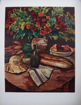 André DUNOYER DE SEGONZAC - La table du jardinier, Lithographie signée 2