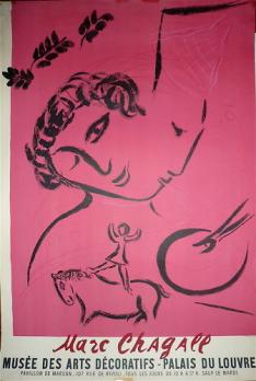 Marc CHAGALL - Le Peintre en rose, 1959 - Affiche lithographique 2