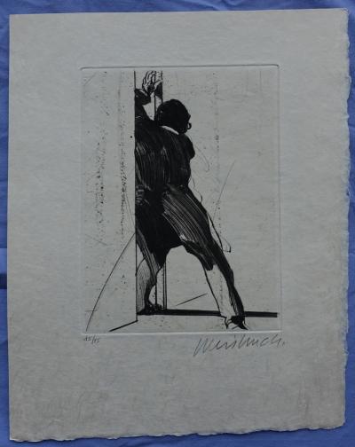 Claude WEISBUCH : Le HORLA / Vertige - Pointe sèche originale signée  et numérotée #1979 2