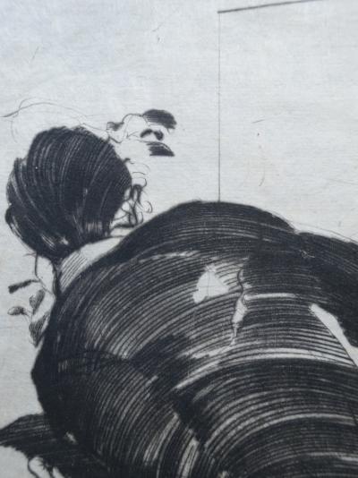 Claude WEISBUCH : Le HORLA (la fuite) - Pointe sèche originale signée  et numérotée #1979 2