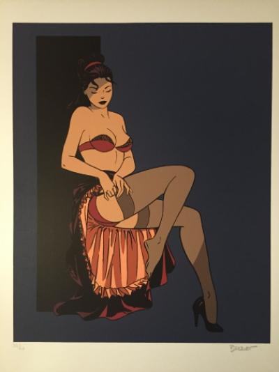 Philippe BERTHET - Pin-up aux bas, 1995, Lithographie 2