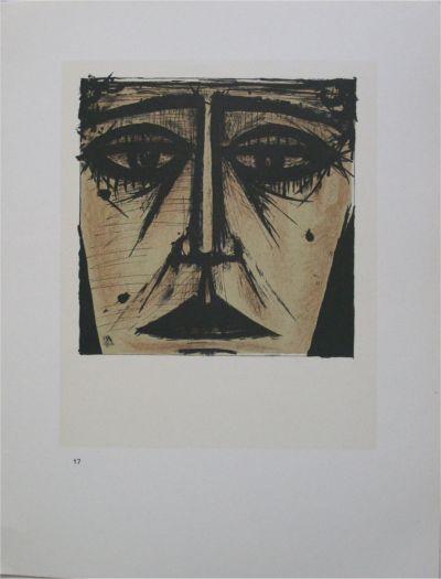Bernard BUFFET - 7 lithographies - VIsages  1967 2