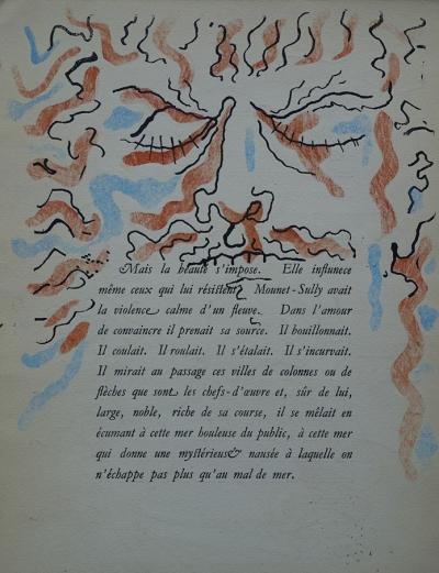 COCTEAU Jean: Portrait de Mounet Sully, 1945 - 16 dessins originaux gouachés 2
