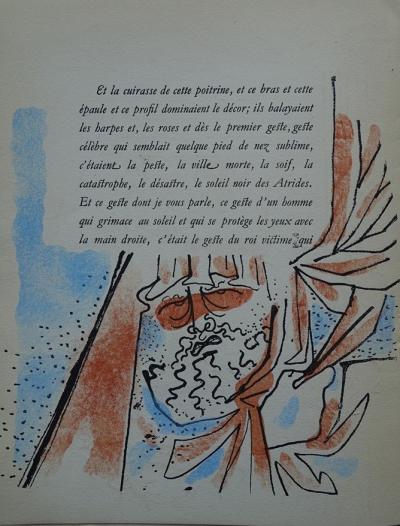 COCTEAU Jean: Portrait de Mounet Sully, 1945 - 16 dessins originaux gouachés 2