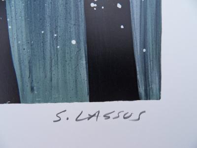 Serge LASSUS (1933-) - Cavaliers en hiver, Lithographie originale signée 50ex 2