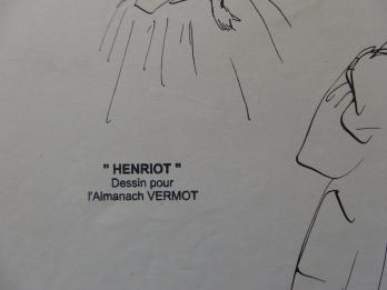 Henri MAIGROT, dit HENRIOT - Étude des profils féminins, Dessin à l’encre signé 2