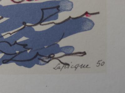 Charles LAPICQUE - Vue de Marseille, 1965, lithographie signée 2