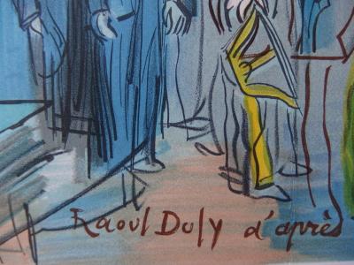 Raoul DUFY - Le Prince de Joinville reçu à bord d’une frégate anglaise, Lithographie signée 2