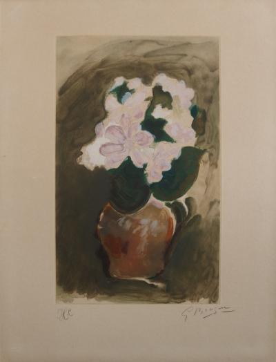 Georges BRAQUE - Le Bouquet rose, 1955, Gravure originale signée au crayon 2