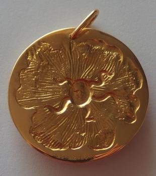 Salvador DALI - Sceau de Dali, Médaille en édition originale signée en Or 22k 2