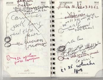 Serge GAINSBOURG - Rare agenda manuscrit de 1985 2