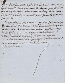 Alexandre DUMAS PÈRE - Manuscrit autographe signé sur l’unification de l’Italie 2