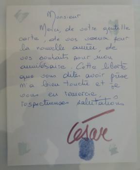 CÉSAR - Carte de vœux signée 2