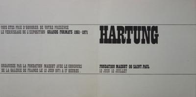 Hans HARTUNG : Carton d’invitation Grands formats 1961 - 1971 2