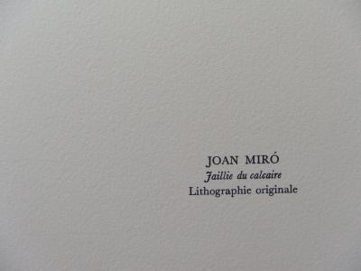 Joan MIRO : Jaillie du calcaire, Lithographie originale 2