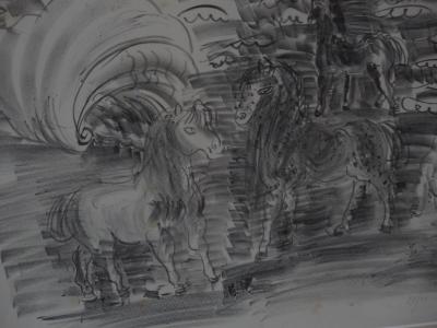 Raoul DUFY : Trois baigneuses et petits chevaux, Lithographie originale Signée - 1925 2