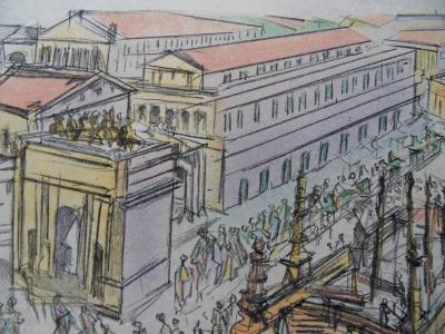 Jacques Villon : La Rome impériale, lithographie originale, signé 2