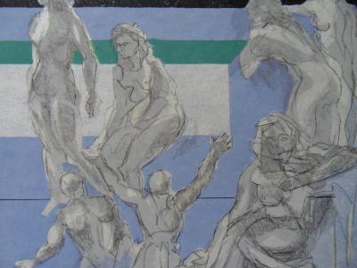 Jacques Villon : La mort de Daphnis, lithographie originale, signée 2