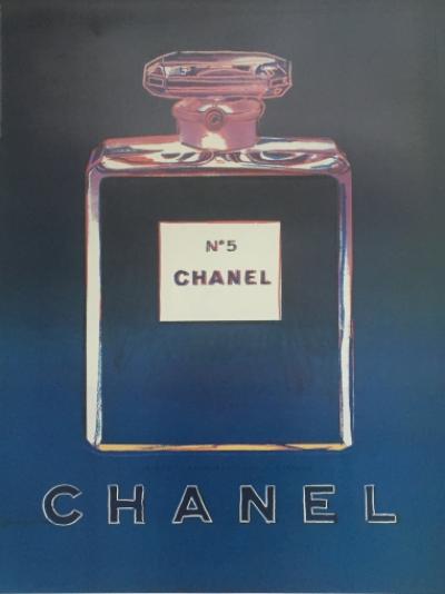 ANDY WARHOL (d’après) - Affiche Chanel No5 bleue 2