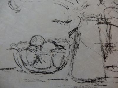 Alberto GIACOMETTI : Bouquet et coupe de fruits, Lithographie originale signée au crayon 2