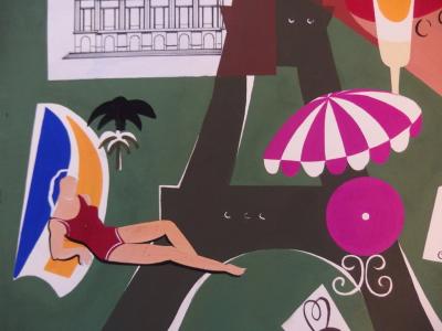 Jean-Luc GAILLET : Tourisme : La France - Gouache originale signée pour le projet de l’affiche - 1964 2