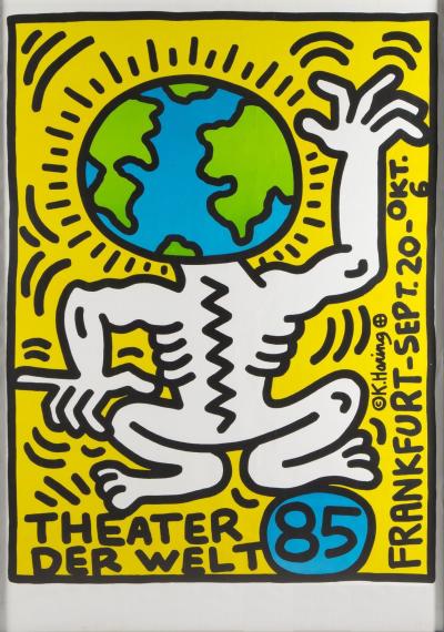 Keith HARING : Theater Der Welt - Sérigraphie originale Signée - 1985 2