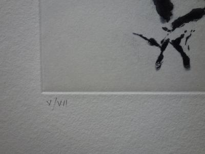 Zao WOU-KI : Quand j’écoute l’horloge, le voici peintre, 1994 - Gravure originale à l’aquatinte, signée 2