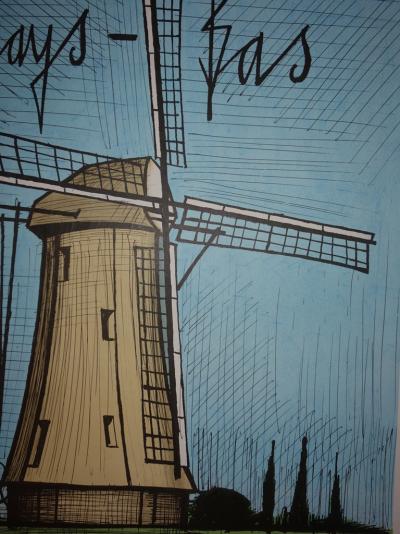 Bernard BUFFET - The Netherlands: The Windmill, 1986 -Original Lithograph 2