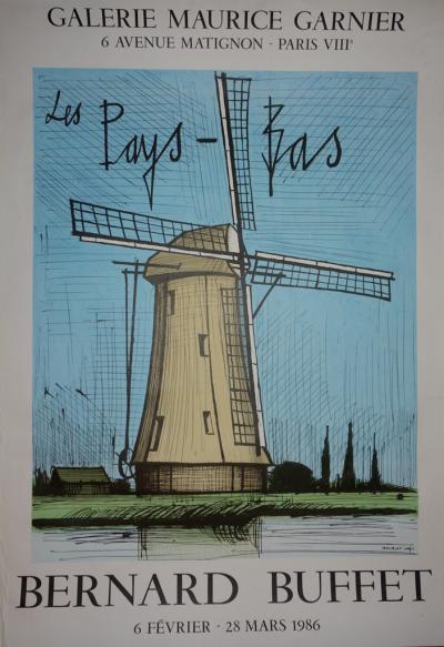 Bernard BUFFET - The Netherlands: The Windmill, 1986 -Original Lithograph 2