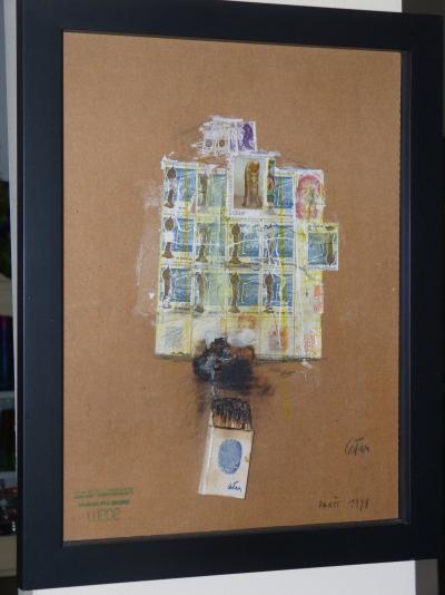 CESAR (BALDACCINI, César dit ) : « Combustion d’allumettes et de timbres, 1998 » 2