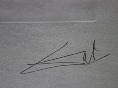 Salvador Dali : Vieillard à la tête de mort, Gravure originale signée 2
