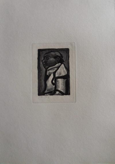 Georges Rouault : Un Moine - Gravure originale signée 2